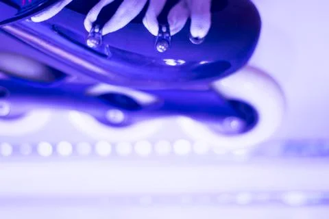 Freestyle inline skates in store Stock Photos