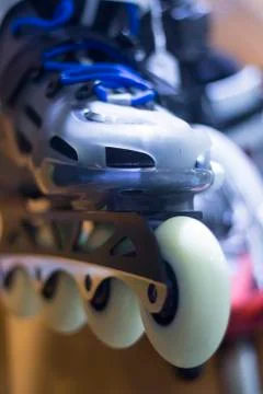 Freestyle inline skates in store Stock Photos