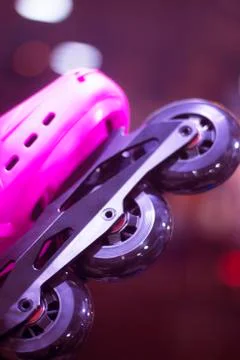 Freestyle inline skates in store Stock Photos