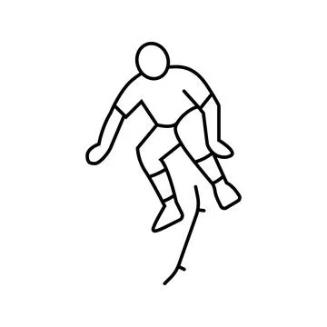 Freestyle skating line icon vector illustration Stock Illustration