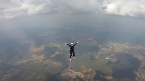 Freestyle skydiving. Stock Footage 107077152