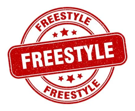 Freestyle stamp. freestyle label. round grunge sign Stock Illustration