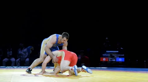 Freestyle wrestling Stock Footage 44350476