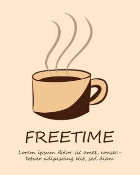 Freetime coffee logo vector eps 10 Stock Illustration