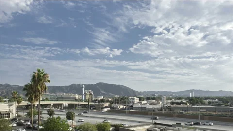 Freeway 5 near Burbank, CA Stock Footage 207869332