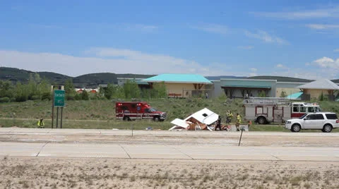 FREEWAY ACCIDENT FAR Stock Footage 24709342