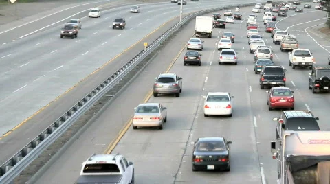 Freeway all lanes time lapse Stock-Footage 572562