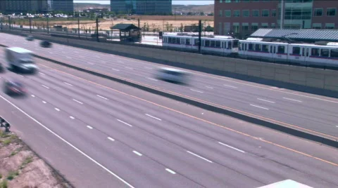 Freeway and Metro Traffic Time Lapse Vídeos de archivo 236495