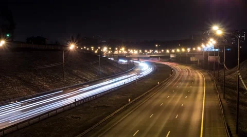Freeway busy city rush hour heavy traffic jam highway, Timelapse of driving Vidéo 58299531