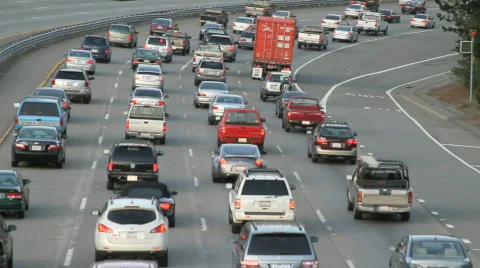 Freeway commute in real time Stock-Footage 572625