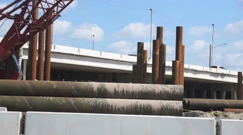 Freeway Construction Stock Footage 63324861