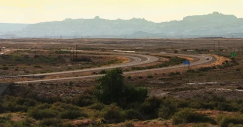 Freeway curve tight shot Video stock 57119875