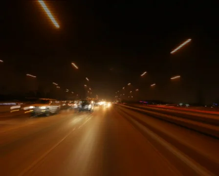 Freeway Drive Night 01 PAL Stock Footage 875791