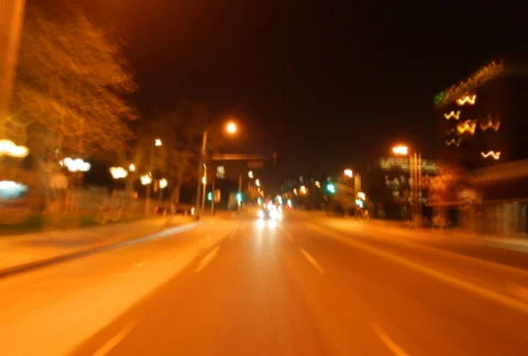 Freeway Drive Night 03 SD Stock Footage 875832