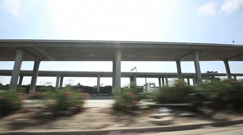 Freeway driving in Los Angeles Stock Footage 41017641