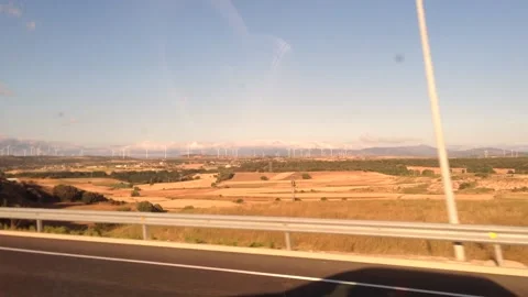 Freeway Driving in Spain Countryside Stock Footage 141476440