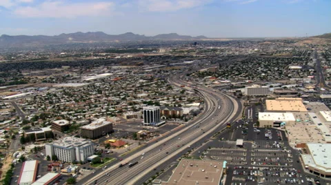 Freeway east of El Paso. Shot in 2007. Stock Footage 59526885