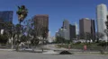 Freeway Exit, Downtown Los Angeles, LA, California, USA Tall Skyscrapers Skyline HD Footage