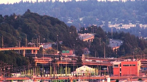 Freeway far away Stock Footage 7908837