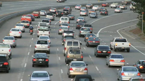 Freeway four lanes realtime Video stock 572572