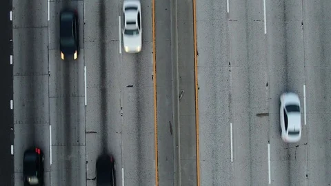 Freeway Highway Drone Stock Footage 111290826
