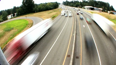 Freeway incoming Stock Footage 8575175