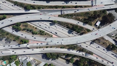 Freeway Interchange 400 Feet Stock Footage 276929436