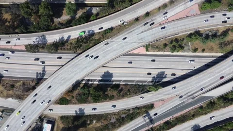 Freeway Interchange 400 Feet Sliding Left Stock Footage 276927972