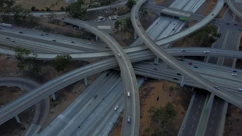 Freeway interchange Stock Footage 82105988