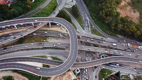 Freeway interchange Stock Footage 83724774