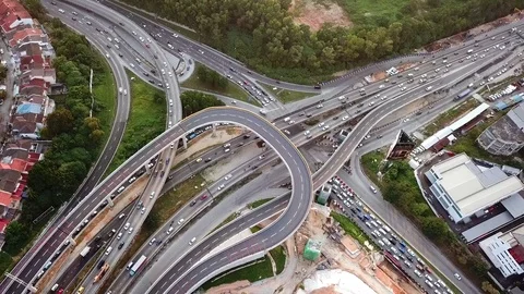 Freeway interchange Stock Footage 83724883