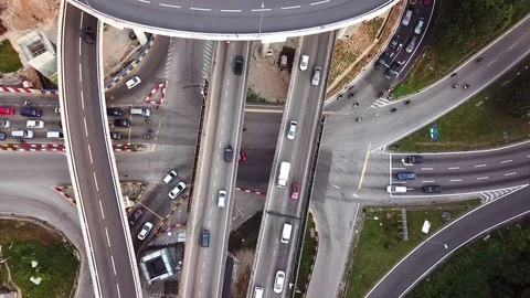 Freeway interchange Видео 83725319