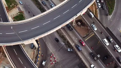 Freeway interchange Stockbeeldmateriaal 83725445
