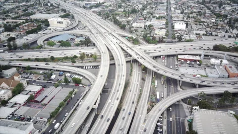 Freeway interchange Stock Footage 183822036