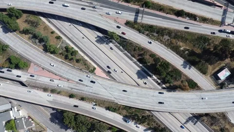 Freeway Interchange Stock Footage 276929627