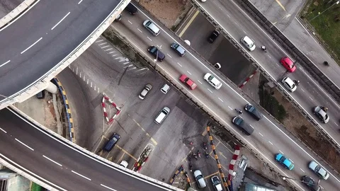 Freeway interchange at Kuala-Lumpur Stock Footage 83726568