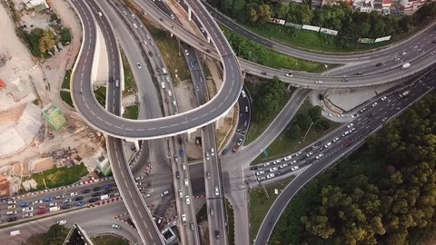 Freeway interchange at Kuala-Lumpur Stock Footage 83726642
