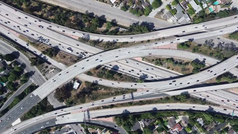 Freeway Interchange Sliding To The Right Stock Footage 276932307