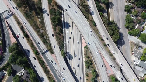 Freeway Interchange Traffic Stock Footage 276929142