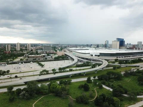 Freeway intersection south Chicago Stock Photos