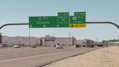 Freeway Interstate traffic Phoenix AZ UHD Stock Footage 75501142