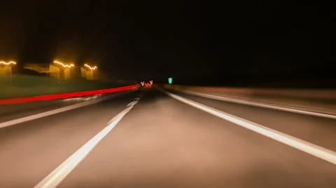 Freeway journey night time lapse HD Stock Footage 39640620