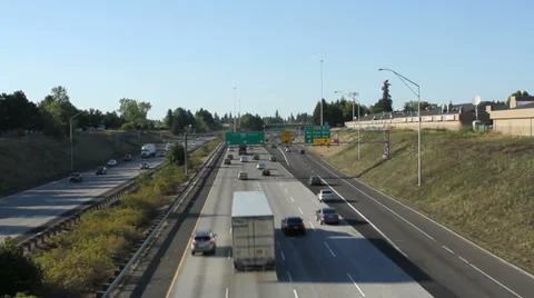 Freeway Long Shot Stock Footage 29612055