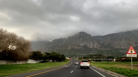 A Freeway Near a Mountain Range co Stock Footage 118536915