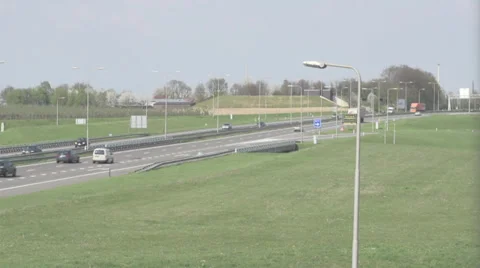 Freeway in the Netherlands Stock Footage 34317410