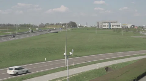 Freeway in the Netherlands Stock Footage 34317635