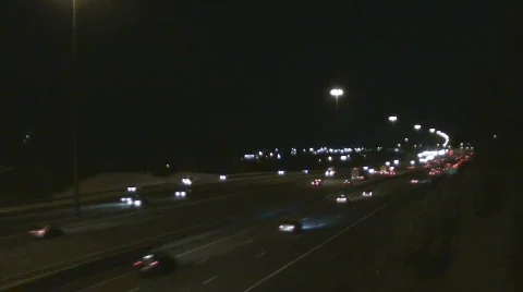 Freeway At Night 1 Stock Footage 856700