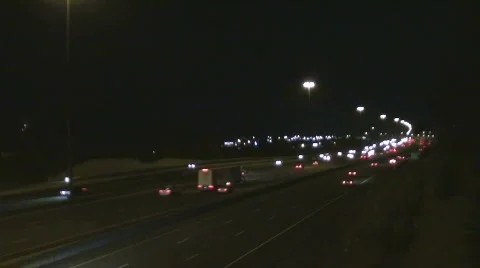 Freeway At Night 2 Stock Footage 856666