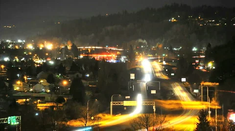 Freeway night drive Stock Footage 2774617