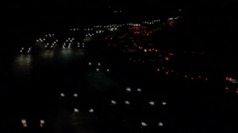 Freeway at night time lapse wide - HD  Stock Footage 505633